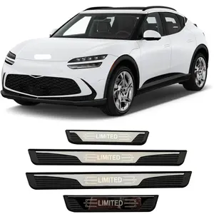 Side Door Sill Plates For Genesis GV60 Cars Accessories 2023-2024 Car Stickers Door Entrance Protection ABS Plastic Sill Scuff Guard Covers Auto Parts