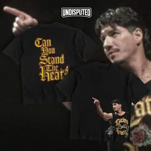 UNDISPUTED Eddie Guerrero Can You Stand The Heat Heavy Cotton Shirt WWE Latino Heat Tshirt Lucha Wrestling Libre Fan Apparel Menswear Direct-to-garment Breathable Printing