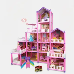 New 2026 Educational Toy House, Princess Castle Dollhouse Set, DIY Assembly Model, Birthday Gift for Girls Aged 3+, Fantasy Castle Villa