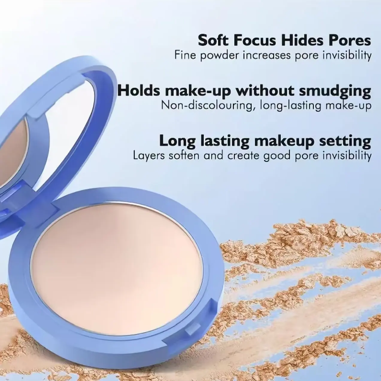 GAGK Haute Couture Flawless Wet & Dry Powder Mist, Multi-shade Natural Concealer Waterproof Long-Lasting Setting Powder, Breathable Beauty Loose Powder