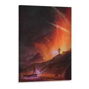 Wan Kenobi VS Anakin Poster Movie Wars Premium Wall Art Poster Unframed HD Print Home Office Decor Unique Trendy Gift