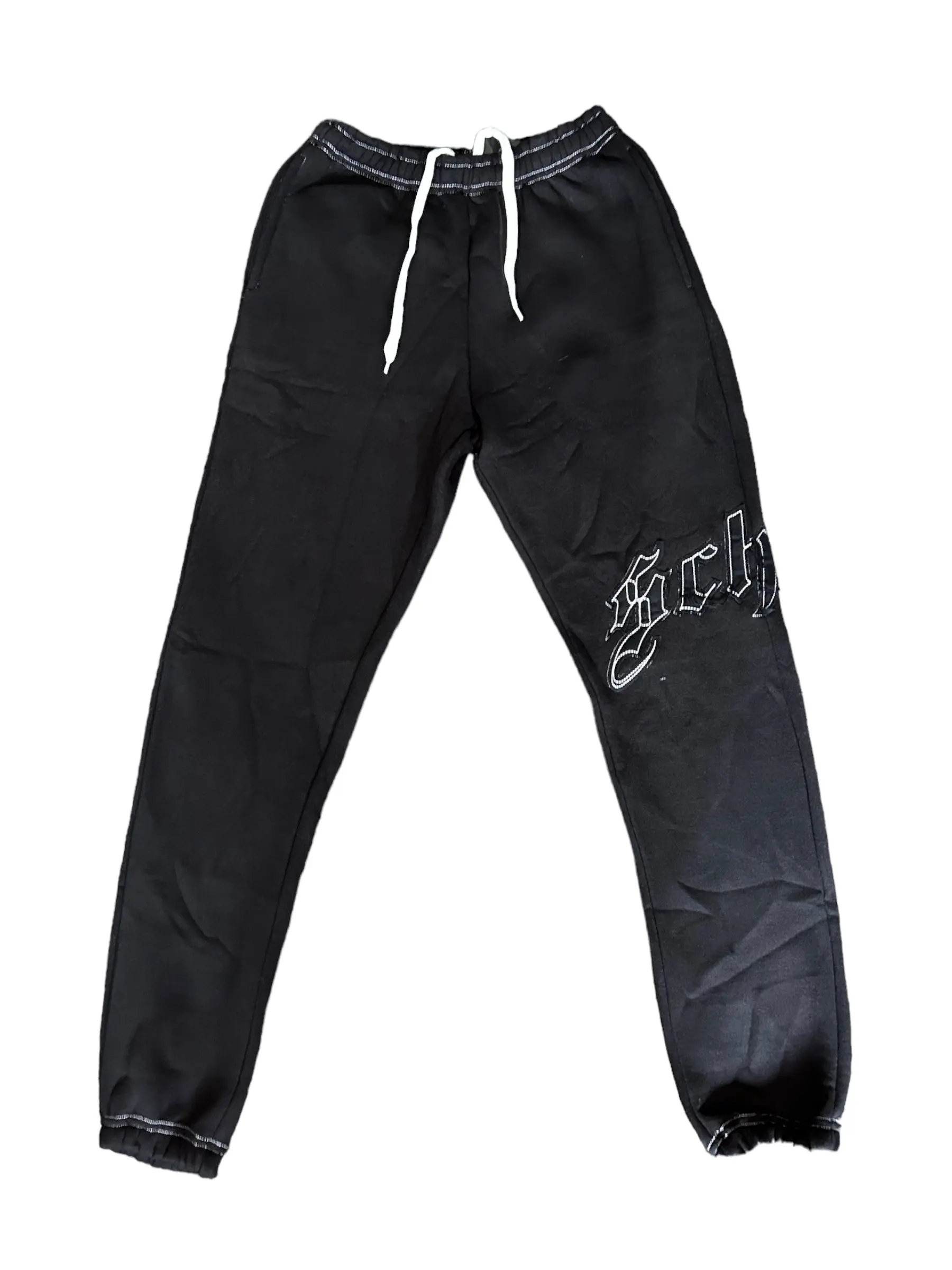 Distressed Sweatpants  - Black