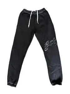 Distressed Sweatpants  - Black