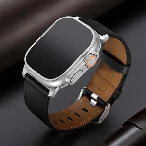 Vintage Leather Strap for Apple Watch Ultra 3 2 1 Series Se S11 S10 S9 S8 S7 S6 S5 S4 S3 S2 S1, Fashion Casual Business Soft Comfortable Smartwatch Strap Smart Watch Straps