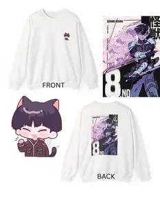 Anime Manga Kaiju No 8 Soshiro Hoshina Long Sleeve Pullover Graphic Sweatshirt | Vaporwave Graphic Crewneck