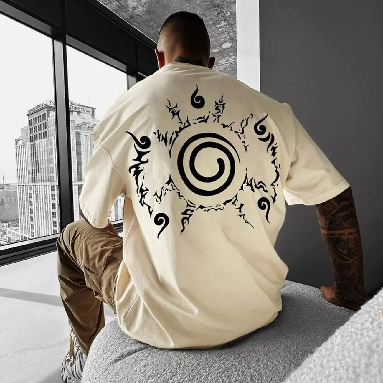 Oversize Naruto Tee T-shirt, Anime Shirt, Gift for Anime Lover, unisex, cotton