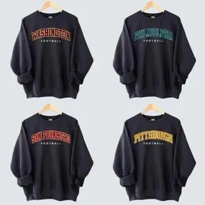 Vintage Black 32 Team Football Crewneck Sweatshirt, Classic Retro Crewneck Pullover, Football Spirit Wear & Stadium Outfit, Throwback Fan Apparel, Game Day Sportswear Outfit