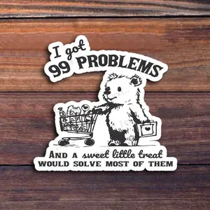 Bear Pattern Car Sticker, Funny Car Decal, Universal Car Exterior Decoration Accessories for Car Body Window Bumper, Car Accessories