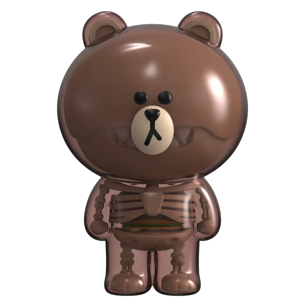 Funny Anatomy LINE Friends Brown