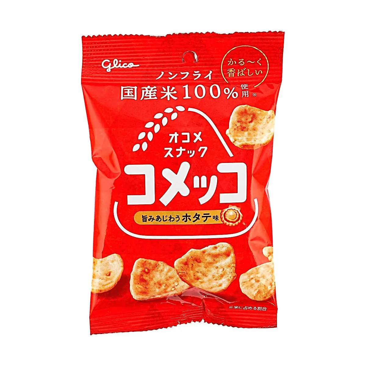 Glico Japan Scallop Rice Crackers - Healthy Non-Fried Senbei Snacks, 26g - Perfect for Sake Pairing & Light Bites