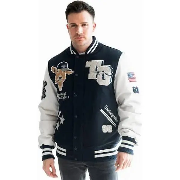 Top Gun - The Goat Varsity Jacket - Navy