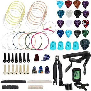 66PCS Guitar Accessories Kit, Acoustic Changing Tool, Including Guitar Acoustic Strings
