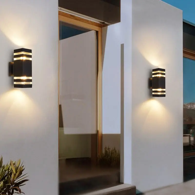 2pcs Outdoor Waterproof Wall Lights, Up Down Light Illumination, Dual Illumination, E27 Socket Design, Ideal for Garden, Courtyard, Corridor, Front Door, Garage