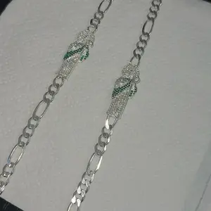 CEJEWELRY Saint jude bracelet with CZ STONES 8.5 inch long