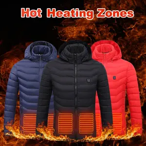 Heated Puffer Jacket Hoodie Menswear Hoodie Menswear