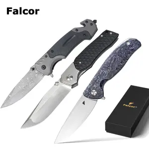 Falcor Folding Knife, Mulitifunctional Knife, Made of high-quality D2 Steel, EDC Pocket Practical Knife, Precision Cutting Durable Camping Knife, Suitable for Outdoor Tool Knife, Multi functional Folding Knife, Survival Tool, and Women's Self Defense.