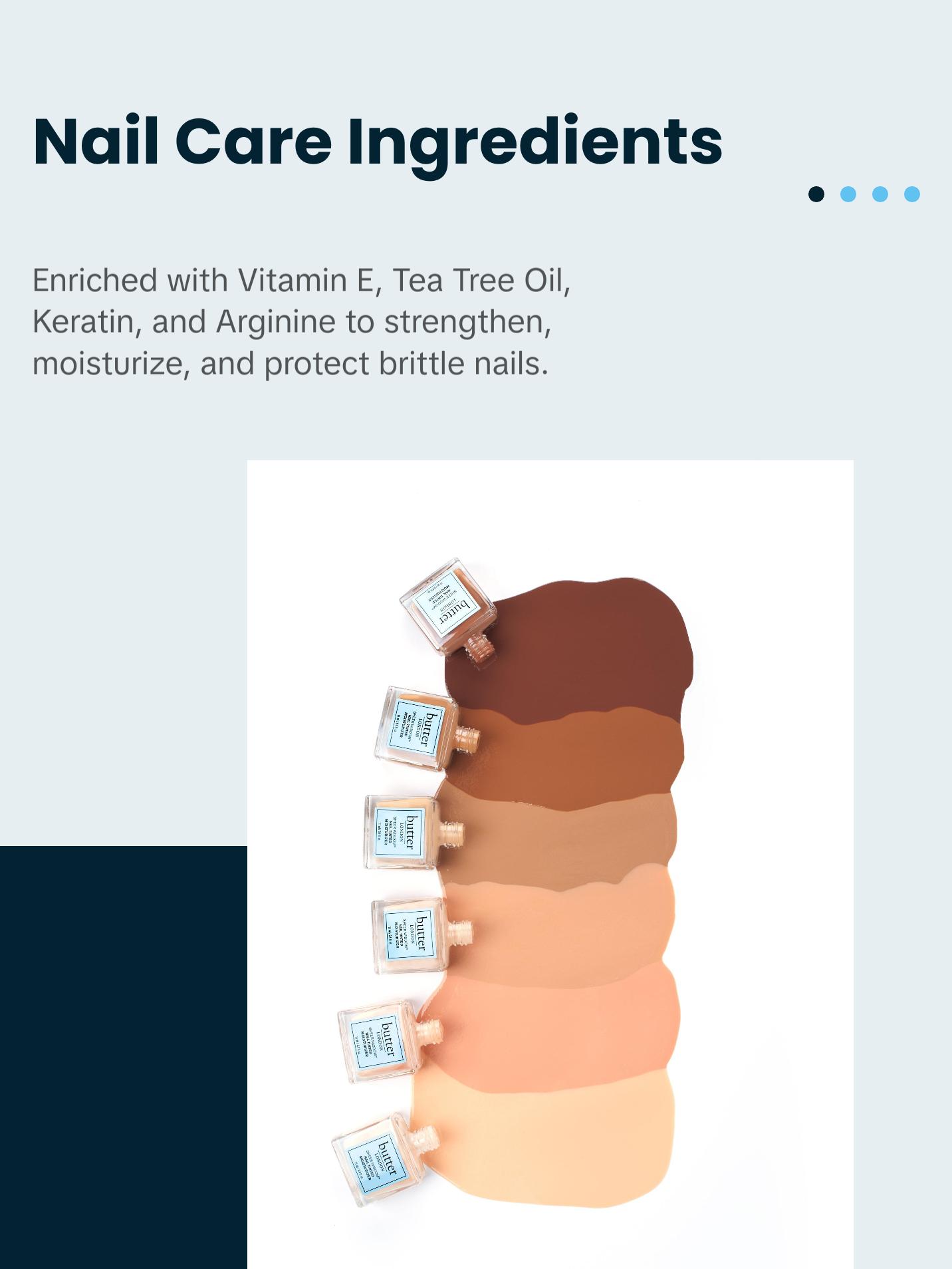 butter LONDON Sheer Wisdom Nail Tinted Moisturizer - Medium, 0.2 fl oz, Polish, Tea Tree Oil, Keratin, Arginine, Sheer Coverage, Glossy Finish