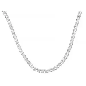 JTV White Cubic Zirconia Rhodium Plated Necklace 36.20ctw