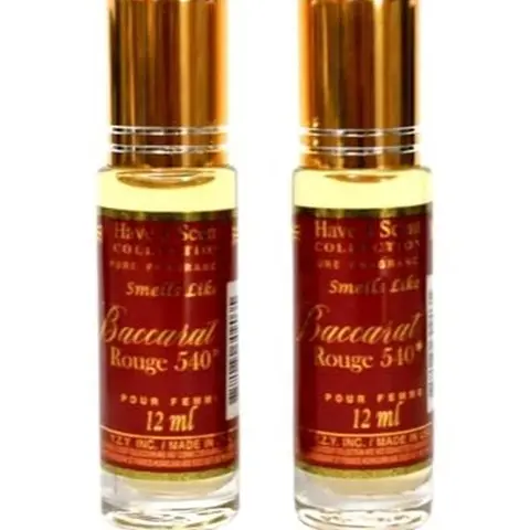Oil Perfume Baccarat Rouge 540 Parfum 12ml – Set of 2 Bottles, Luxurious Long-Lasting Fragrance