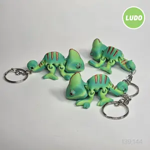 Crazy Chameleon Keychain