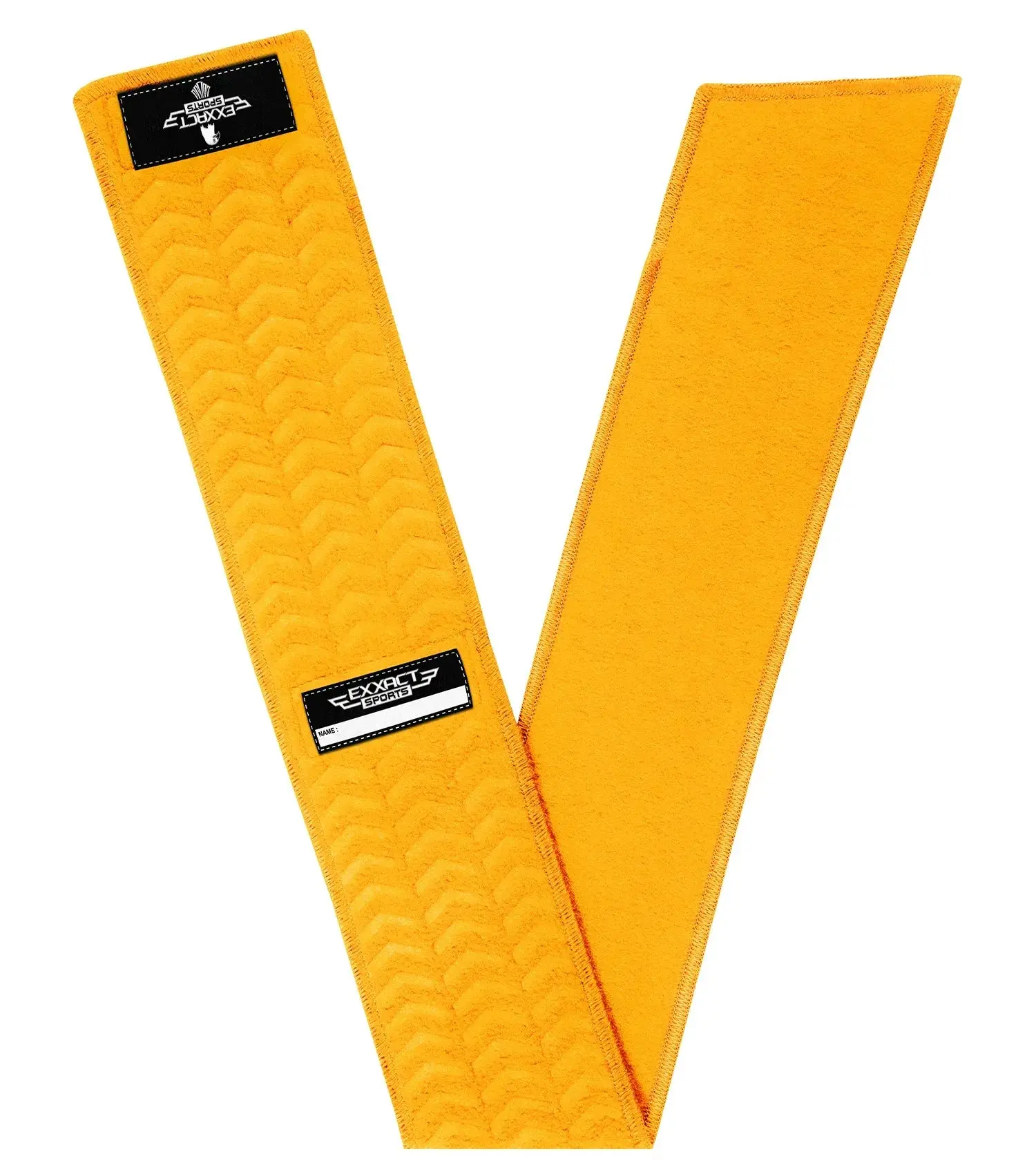 Exxact Sports Cotton Cooling American Football Streamer Towel for Quarterbacks, Secure-Fit Hook & Loop Fastener, Ultra-Light Black Towel - Highly Absorbent, Quick-Dry (Gold)