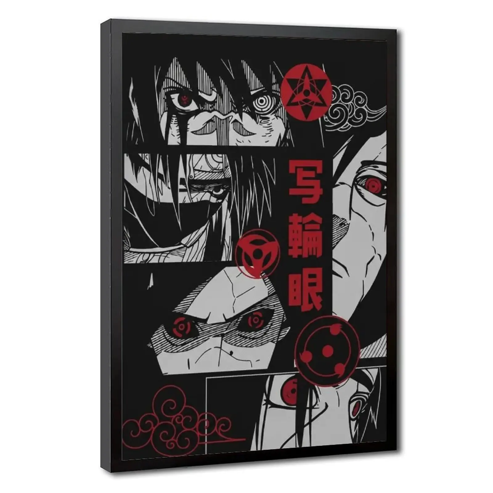 Uchiha Clan Sharingan Poster Unframed - Sasuke & Itachi Wall Art  Naruto Manga-Inspired Design