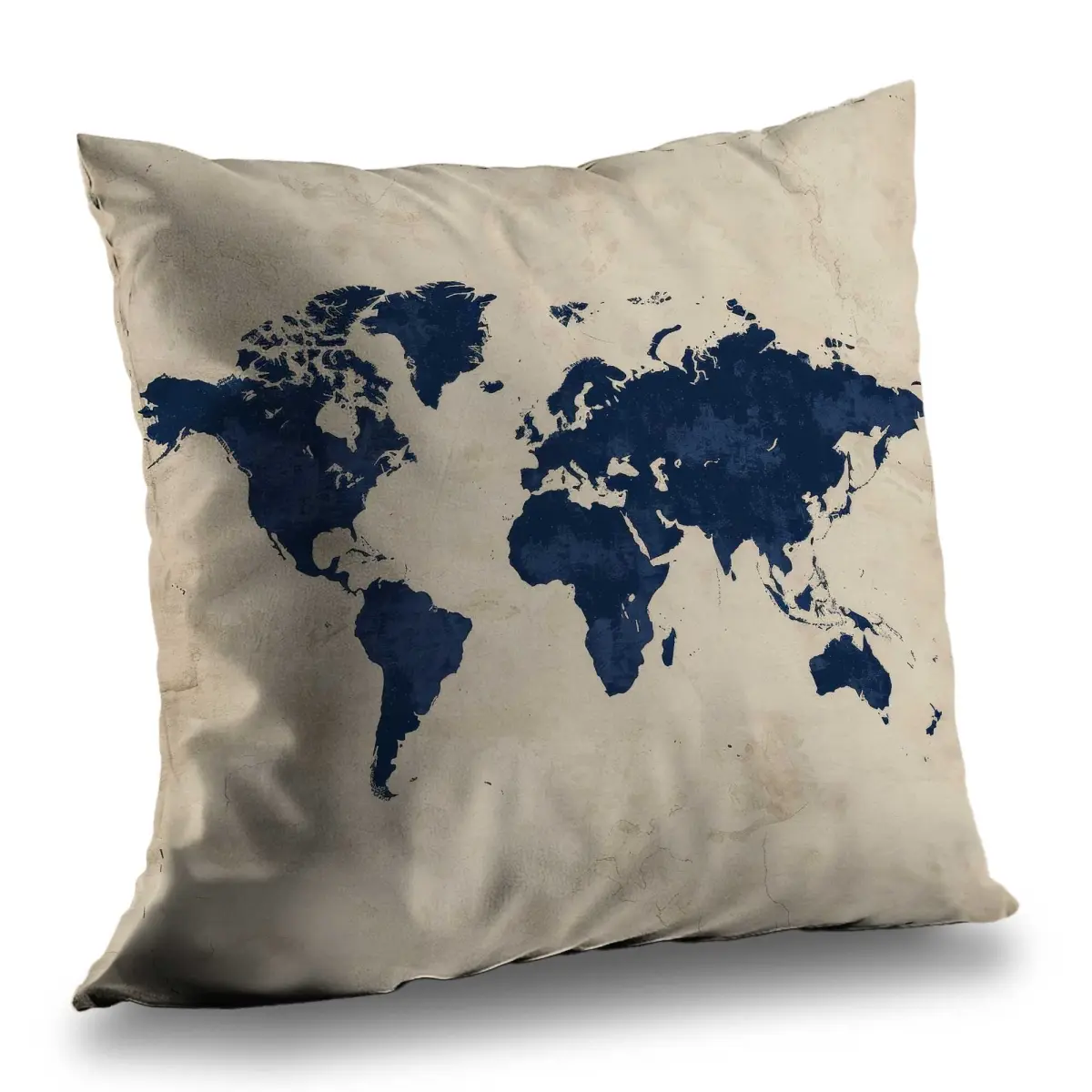 212 MAIN Blue Earth White Poly Twill Throw - 16x16 in, Subtle Soft Texture, Elegant Home Bedding & Linens Decor Accent Piece