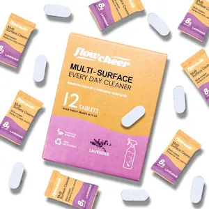 All Purpose Cleaner Concentrate Refills Multi Surface Clean Refill No Toxic Cleaning Tablets 12Pack Makes 204 fl oz(12x17Fl oz) Bottles of Spray Cleaner for Household CleaningLavender