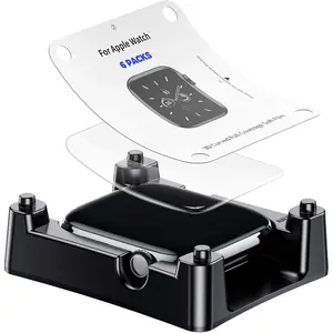 6 Pack TPU Clear Screen Protector with an Auto Alignment Tool Kit for  Watch Series 9 Series 8 Series 7 45mm, Self-Repairing No Bubble Easy Installation Soft Ultra- Protector for iWatch