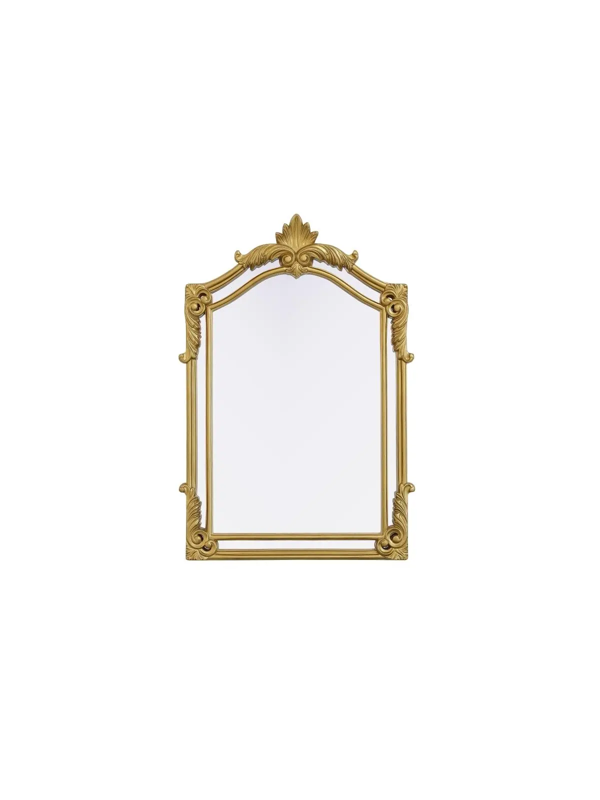 212 MAIN Madeline Series Vertical Traditional Metal Rectangle Wall-Mounted Iron Hanging Mirror, 28.5 x 42 in Gold Leaf, Elegant Home Wall Decor for Kitchen/Bath (MR7A2942GF)