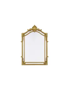 212 MAIN Madeline Series Classic Traditional Metal Rectangle Iron Hanging Mirror, 28.5x42 in Gold Leaf, Elegant Home Wall Decor for Kitchen, Bath (MR7A2942GF)