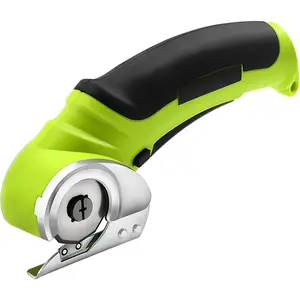 Cordless Electric Scissors, 4.2V Rechargeable Green Tool - Lightweight, Synthetic, 0.93 lb, Compact Size, for Cardboard & Leather Cutting, Ideal for Beginners & Experienced Users