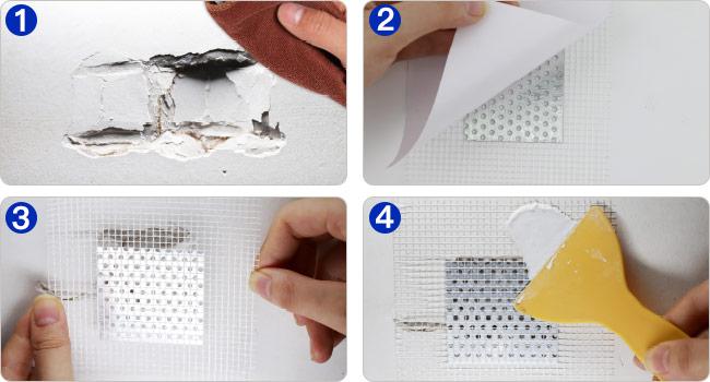 SEISSO Drywall Repair Kit, White- Wall Mending Agent 250 g* 2, Wall Repair Paste Plaster, 1 Pack Wall Putty, Repair Tape and Wall Repair Patch with 2inch 4inch, Quick Fill Crack and Nail Hole