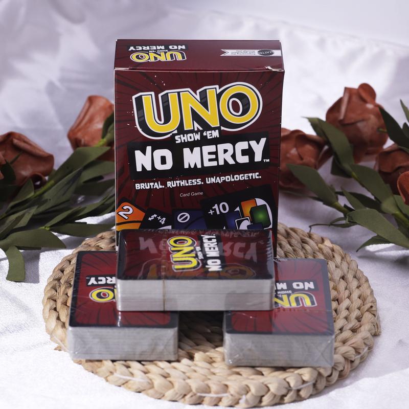 2025 New 168 Pieces UNO No Mercy Game Board Game Cards UNO Table Family Party Leisure UNO Games Cards Toy Family Fun Game