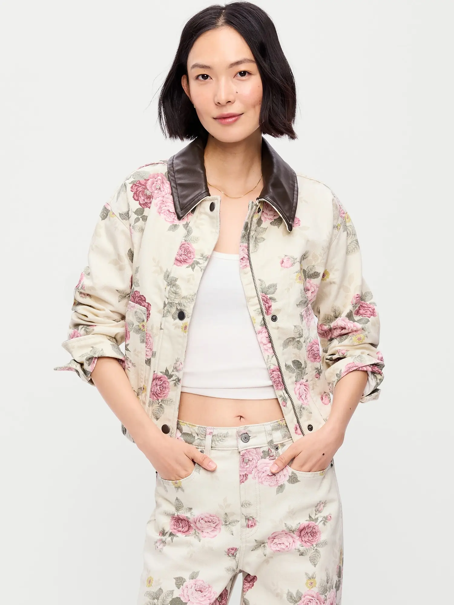 Old Navy Women's Cropped Denim Barn Jacket