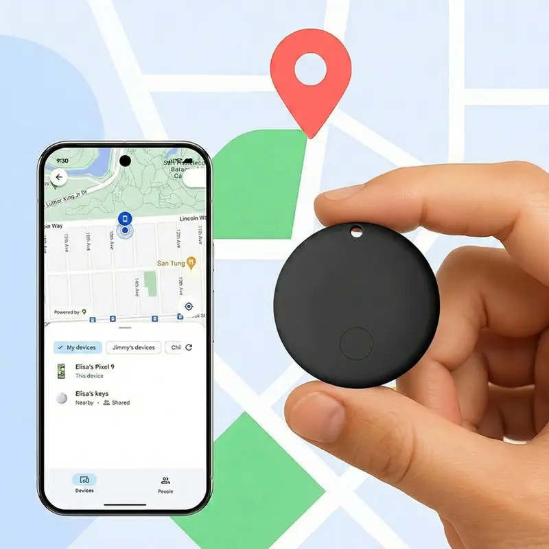 Mini Magnetic Bluetooth GPS Tracker Device - 220mAh Replaceable Battery, Loud Beep, Cordless, Android-Only (Not for iOS), Bluetooth Range Helps You Find Nearby, Left-Behind Remind & Lost Mode, Easily Track Items for Keys, Luggage