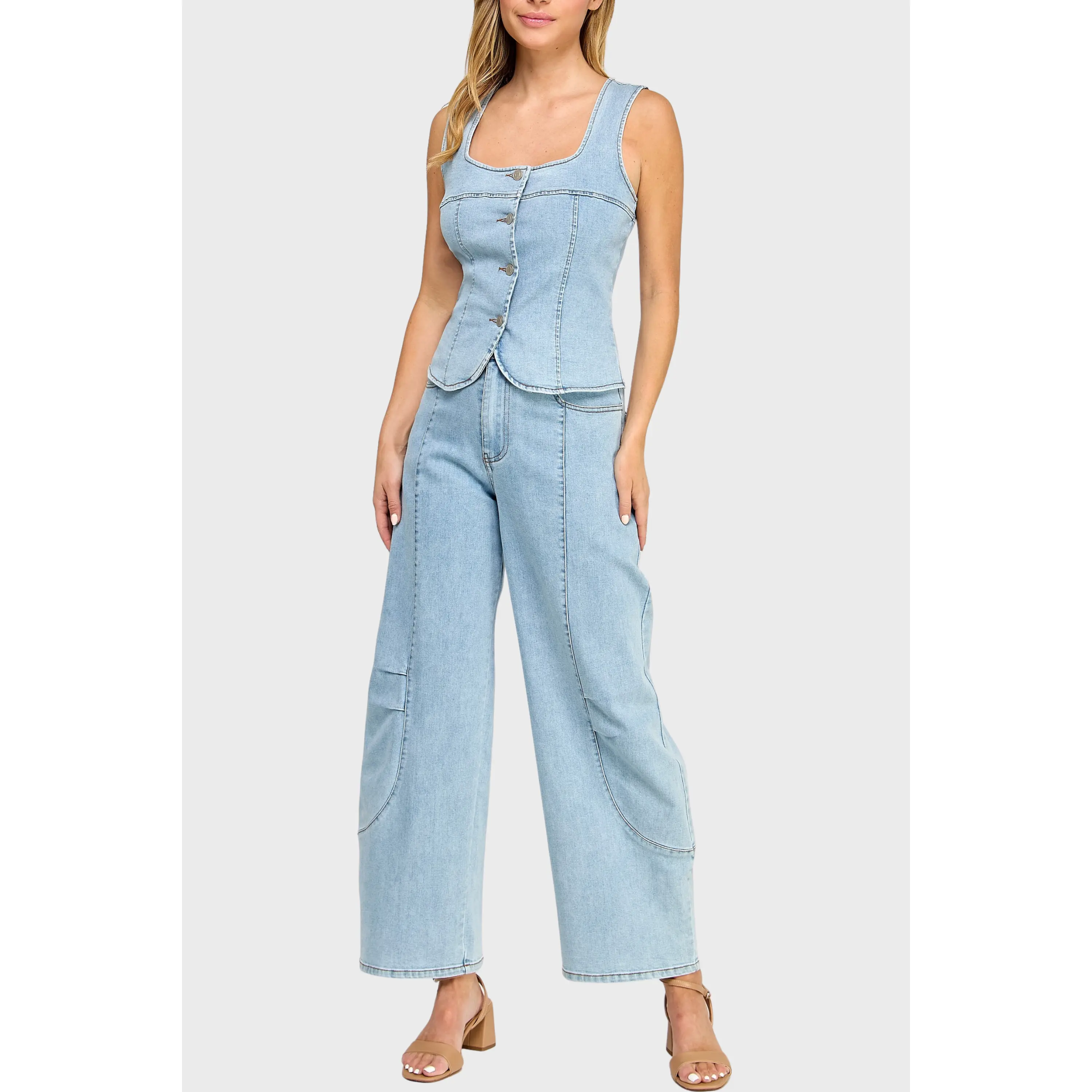 Michelle Barrel Denim Set