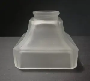 Acid Etched Square Glass Lamp Shade | 2-1/4" Fitter | Tiffany Style | SKU 32176