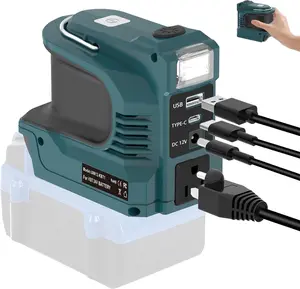 220W Power Inverter for Kobalt 24V Battery, Portable Power Supply Convert - DC 24V to 110V~120V Battery Powered Outlet with USB-B & USB-C & 12V DC & 220W AC Output with LED Light summervibes