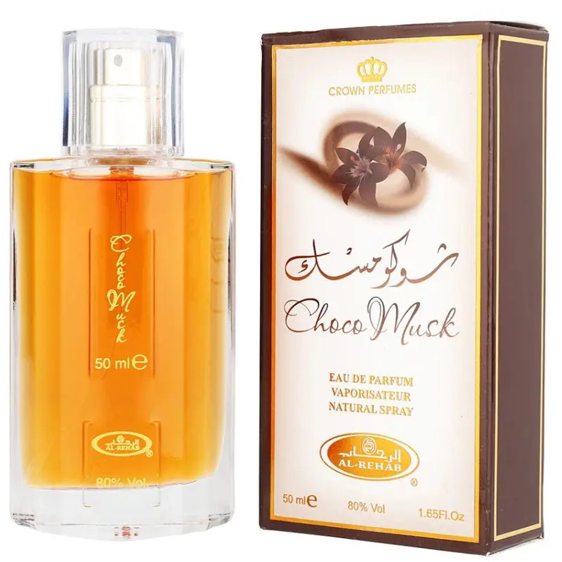 Choco Musk Perfume - 50 mL (1.69 Fl oz) by Al-Rehab – Long-Lasting Unisex Fragrance with Rich Chocolate, Musk & Vanilla Notes for Everyday Wear