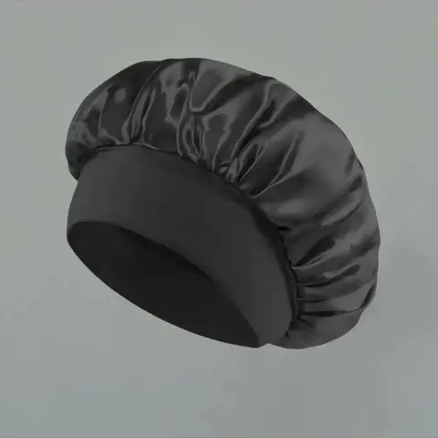 Silk Sleep Cap for Natural Hair & Curls, Soft Satin Sleeping Hat, Heatless Styling Tool, Fashionable Unisex Headwear, Overnight Styling Tool