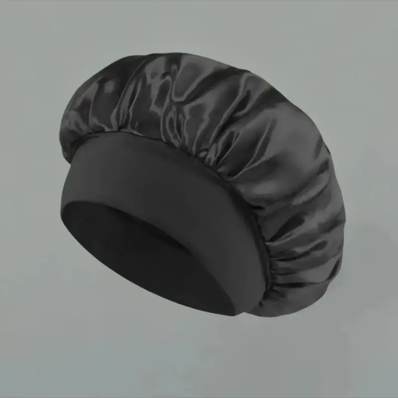 Silk Sleep Cap, Heatless Hair Bonnet for Natural Hair & Curls, Soft Satin Sleeping Hat, Heatless Styling Tool, Fashionable Unisex Headwear