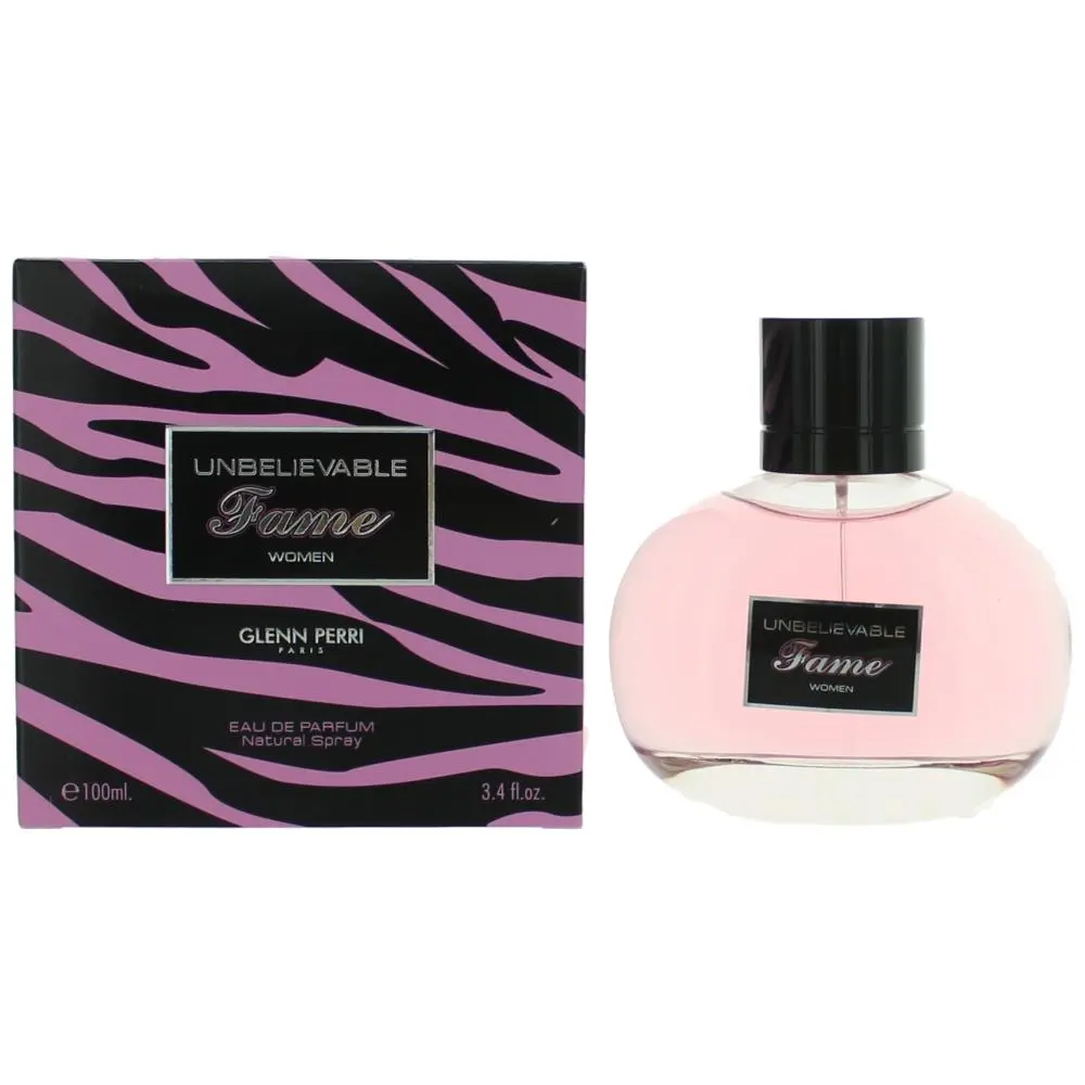 Unpredictable Fame Eau de Parfum for Women, Long-Lasting Fragrance, Fine Mist Perfume Spray, 3.4 fl oz / 100 ml, 100Ml, Edp, 3 To 3.9 Fl Oz, Glenn Perri, 100 Ml Perfume, Single Bottle
