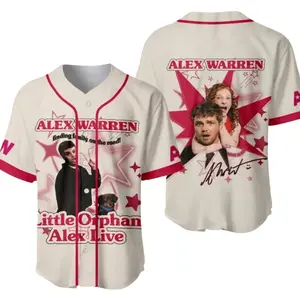 Alex Warren “Little Orphan” Live Tour Baseball Jersey – Alex Warren Music Shirt, Jersey Style Button Up, Concert Outfit, Unisex Fan Apparel, Special Gift for Music Fans