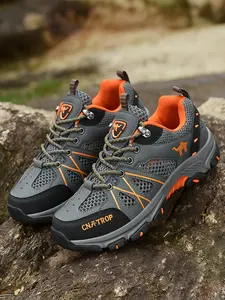 Men's Slip-On Hiking Shoes, Waterproof Breathable Outdoor Walking Sneakers, Non-Slip Durable Trail Shoes for Camping, Trekking, Casual Wear, Athletic Shoes, Athletic Footwear