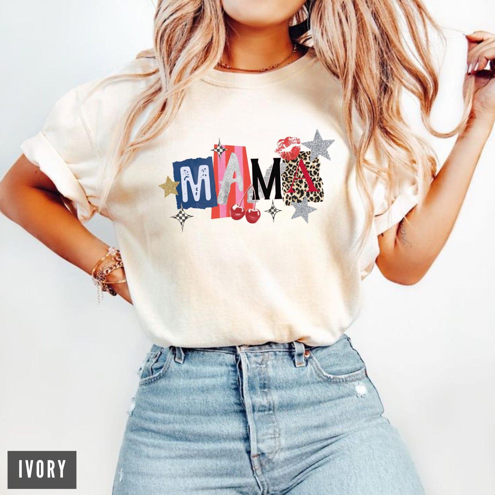 Vintage Mama Shirt, Trendy Mom Life Shirt Comfort Colors Tee, Aesthetic Mothers Day Gift for Her, New Mom T-shirt