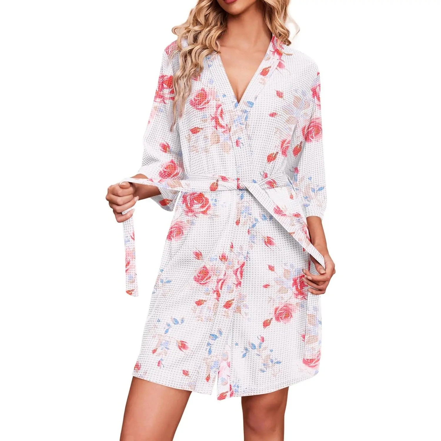 Floral White Red