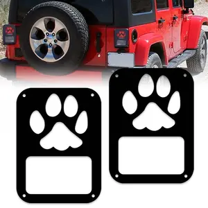 Tail light cover for Jeep Wrangler JK/JKU (2007–2018), tail light cover with dog-bone-shaped decorative protective cover, exterior accessory (1 pair)