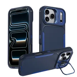 Lens Stand Case for iPhone 17 16 15 14 13 12 Pro Max Military-Grade Shockproof 2-in-1 Cover