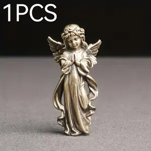 1 piece/2 pieces of vintage brass ornaments, exquisite and cute character figurines, decorative items symbolizing luck, suitable for home decoration, for placement on the living room or bedroom table, no electricity required, a perfect gift for friends